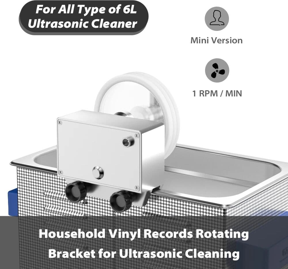 SHARK SHAKE Record Rotat Bracket 1 Revolutions/Min With 3 Transparent Waterproof Clips 100V-240V Adapter For More Than 6L Ultrasonic Cleaner