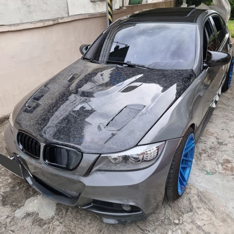 NONE Real Carbon Fiber Engine Hood Bonnet Upgrade Body Kit Fit 3 Series E90 335i 328i 2009-2012