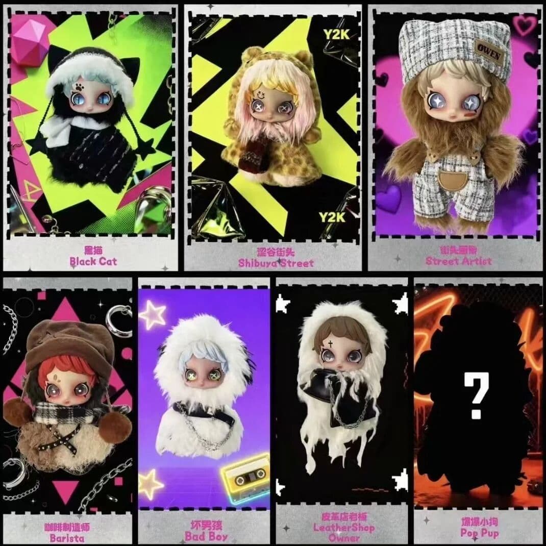 Bandai Owen Street Youngster Series  Blind Box Exquisite Vinyl Plush Doll Unique Eyeball Clothing Accessories Pop Pup  Bad boy Artist