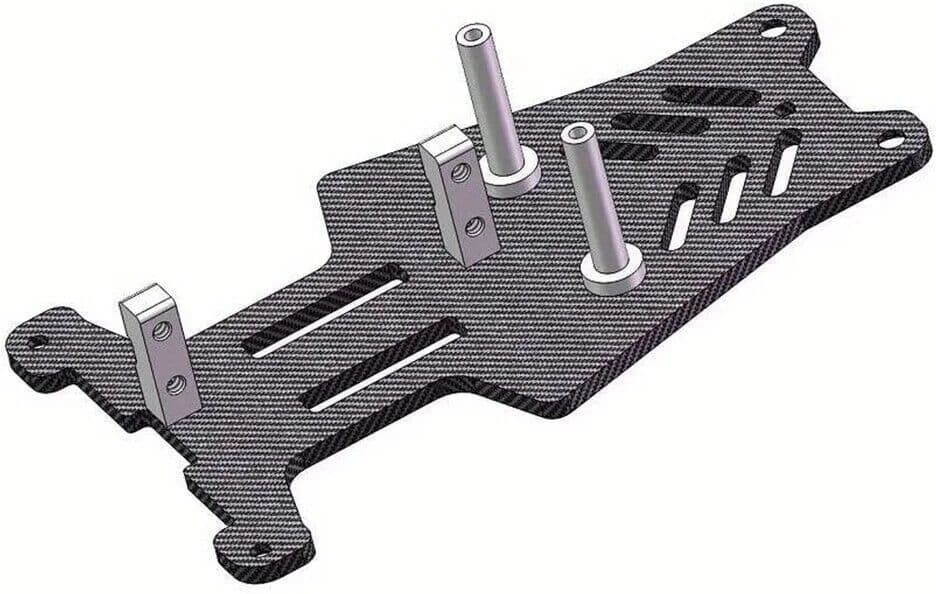 HobbyCorki 1/10 RC Carbon Fiber Upper Chassis Kit for Traxxas 2WD Rustler / Rustler VXL / Bandit / Bandit VXL Upgrades Parts