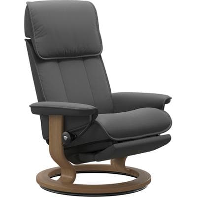 Relaxsessel STRESSLESS "Admiral", grau (grau batick), B:78cm H:101cm T:73cm, Leder BATICK: BATICK ist ein leicht korrigiertes, durchgefärbtes und genarbtes Möbelleder, bei dem die meisten Unebenheiten und Spuren in der Regel entfernt wurden.,...