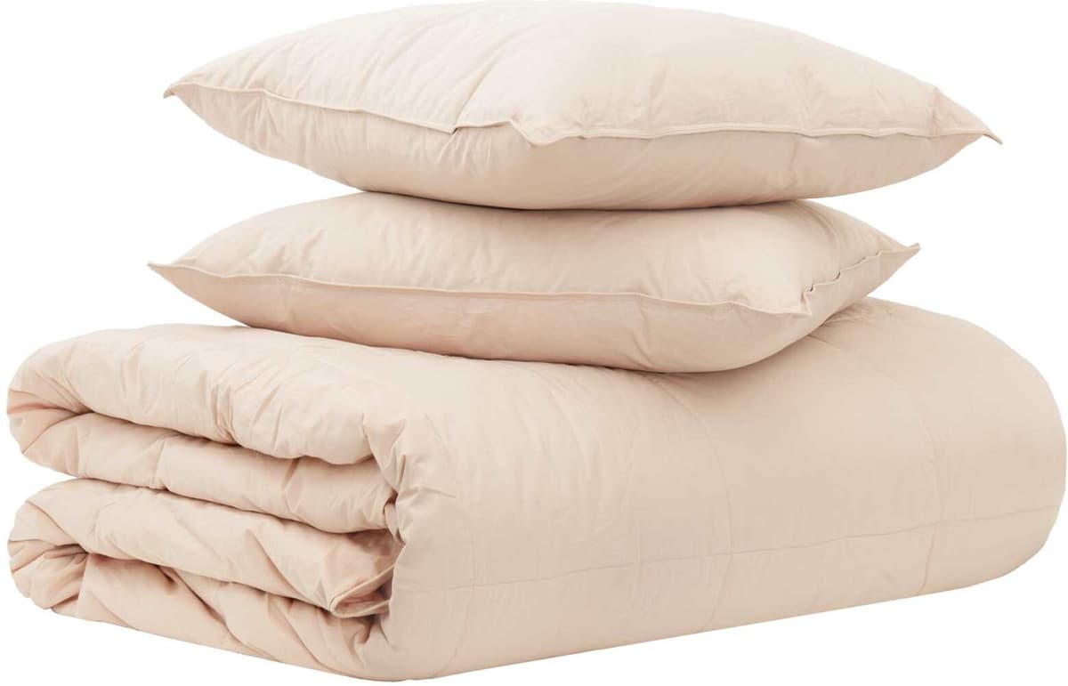 vidaXL Ensemble de Duvet 2 pc 200 x 200 cm 250 gsm Kapok Naturel Beige