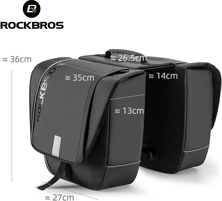 ROCKBROS MTB Bicycle Carrier Bag Rear Rack Bike Trunk Bag Luggage Pannier Back Seat Double Side Bycicle Bag Durable Travel