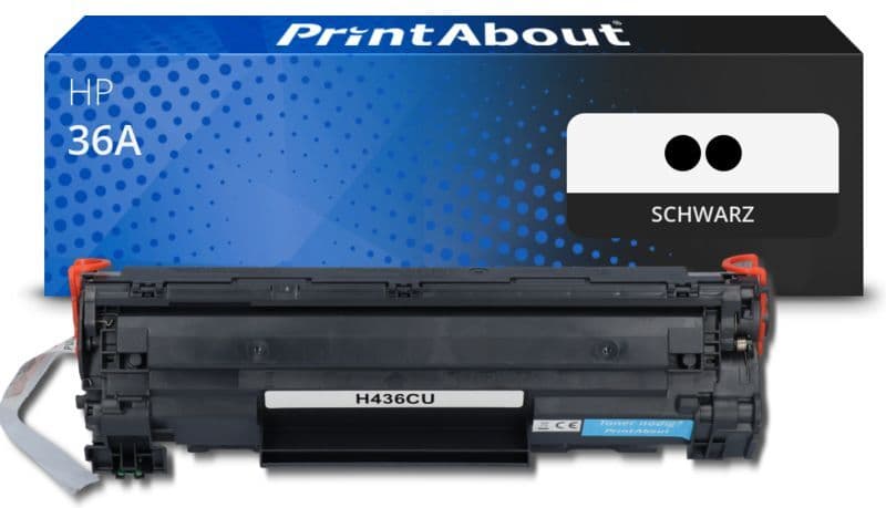 PrintAbout Toner kompatibel mit HP 36A (CB436AD) - 2x Schwarz - Multipack