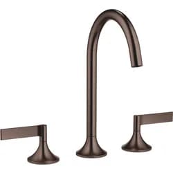 Dornbracht VAIA Waschtisch-Dreilochbatterie mit Ablaufgarnitur, Hebelgriff, Ausladung 168mm, 20713819-43, Farbe: Dark Bronze gebürstet PVD