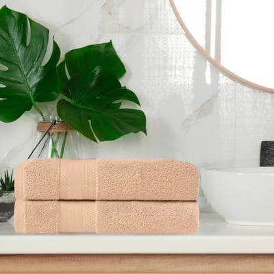 Superior Turkish Cotton Solid Heavyweight Bath Towel Set of 2