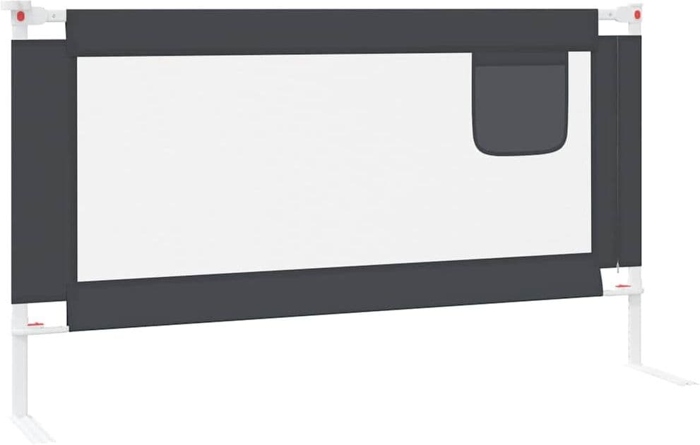 vidaXL Barrière de sécurité de lit d'enfant Gris foncé 150x25 cm Tissu