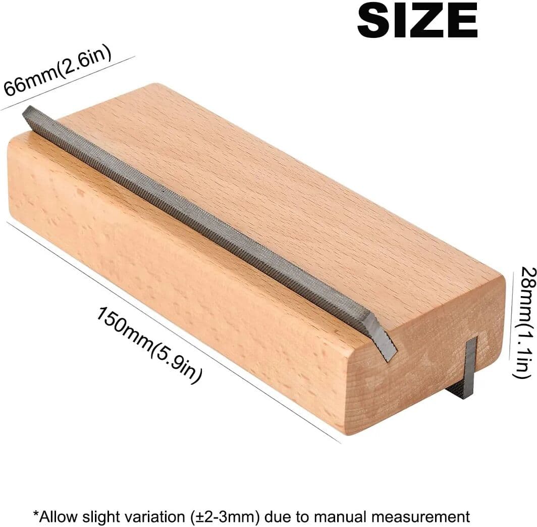 Miwayer 2-in-1 Wood Fret Beveling File-30°/90° Luthier Tool for Fret End Dressing,High Carbon Steel Double-Cut File for Guitar