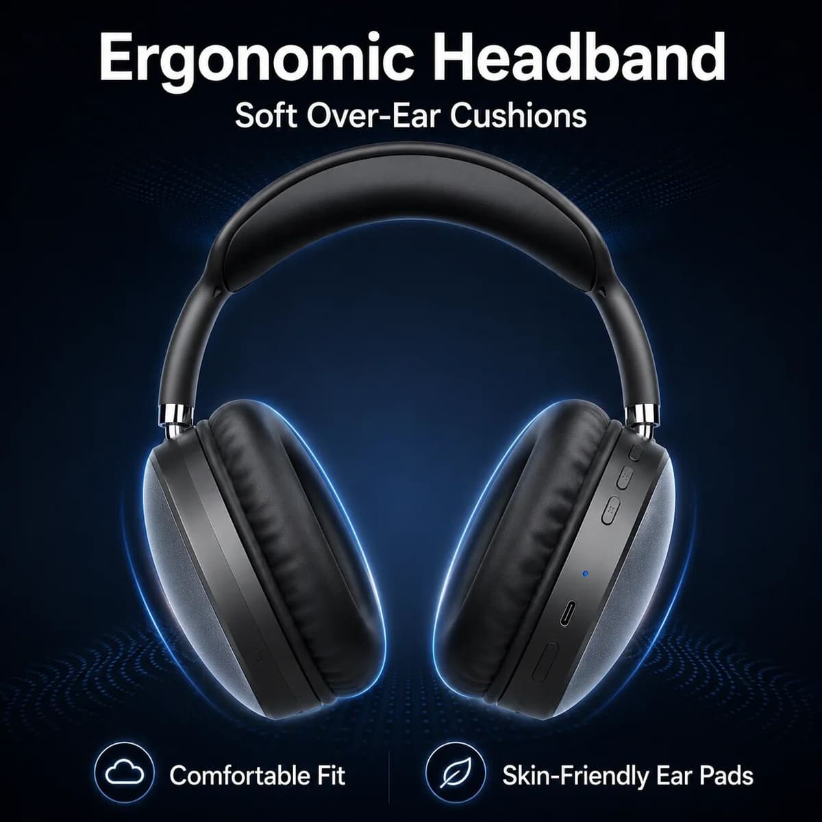NONE MS-B3 Wireless Over-ear Headphones Hi-Fi Bluetooth Headset with 40mm Drivers, Foldable Mic, 3.5mm Wired Mode, 208g Lightweight