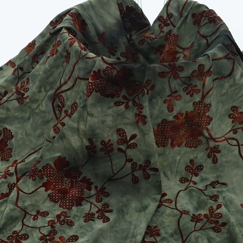TRYEE 50cm/100cm*150cm Floral Pattern Velvet Fabric African Lace Spandex Jacquard Fabric for DIY Sewing Clothing Dresses