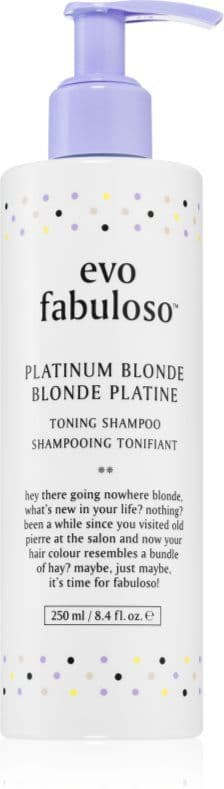 EVO Fabuloso Toning Shampoo Paarse Toning Shampoo neutraliseert gele Tinten 250 ml