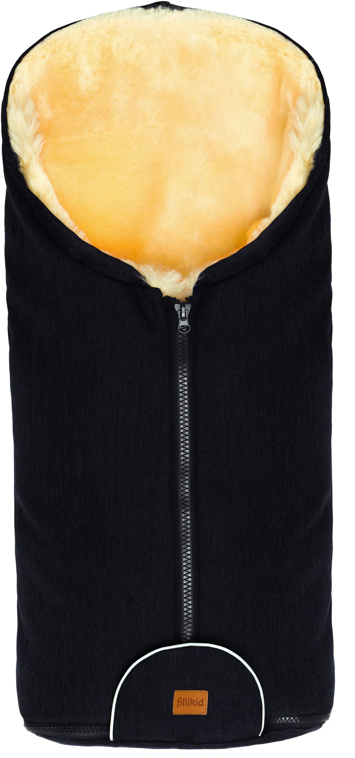 Fußsack FILLIKID "Pamir, Winterfußsack", Baby, schwarz, Lammfell, Polyester, Fußsäcke Fußsack, für Autositze Gr. 0 und Kinderwagen, Topseller