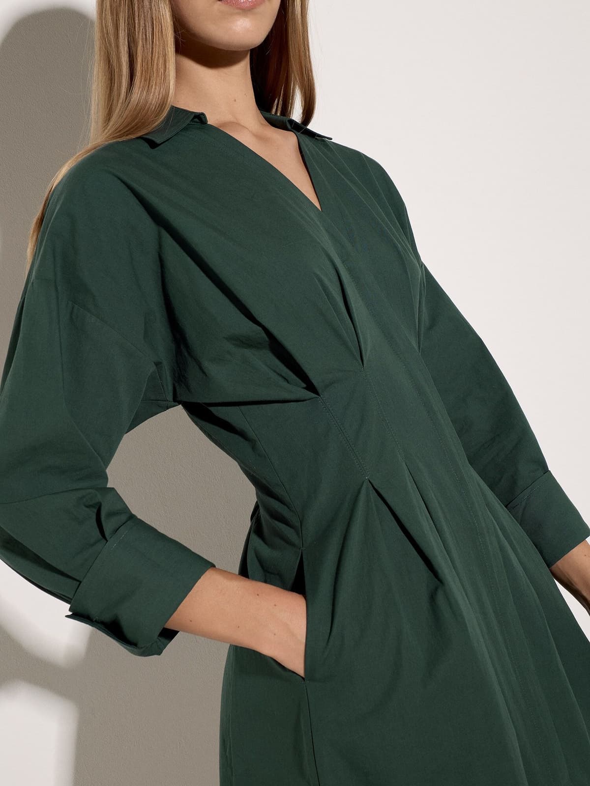 Minikleid APRICOT "Hemdblusenkleid", Damen, Gr. 18, grün, Kleider Minikleid, mit Smokdetails