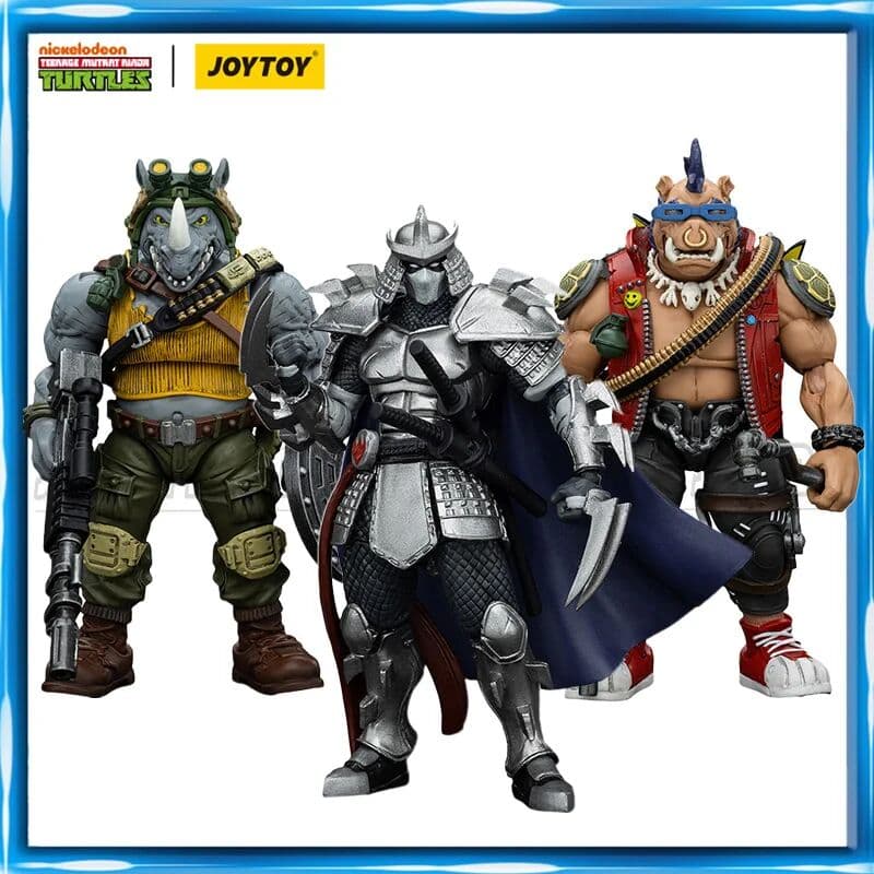 JOY TOY JOYTOY TMNT 1/18 Action Figure Teenage Mutant Ninja Turtles Turtle Shredder Beebop Rocksteady figures Toys