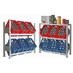 Wasserkistenregal 100×100 cm – mit Fachboden, Anbauregal, verzinkt