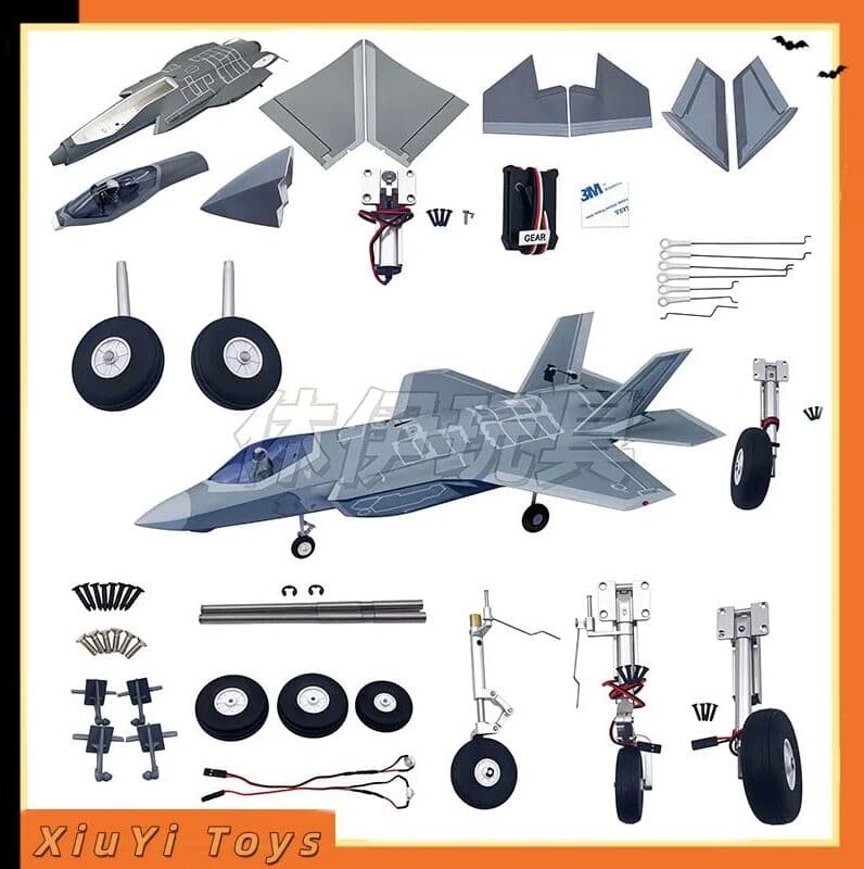 NONE Xfly 64mm F-35  Edf Replacement Parts Fuselage Wing Landing Gear Strut Epo Foam