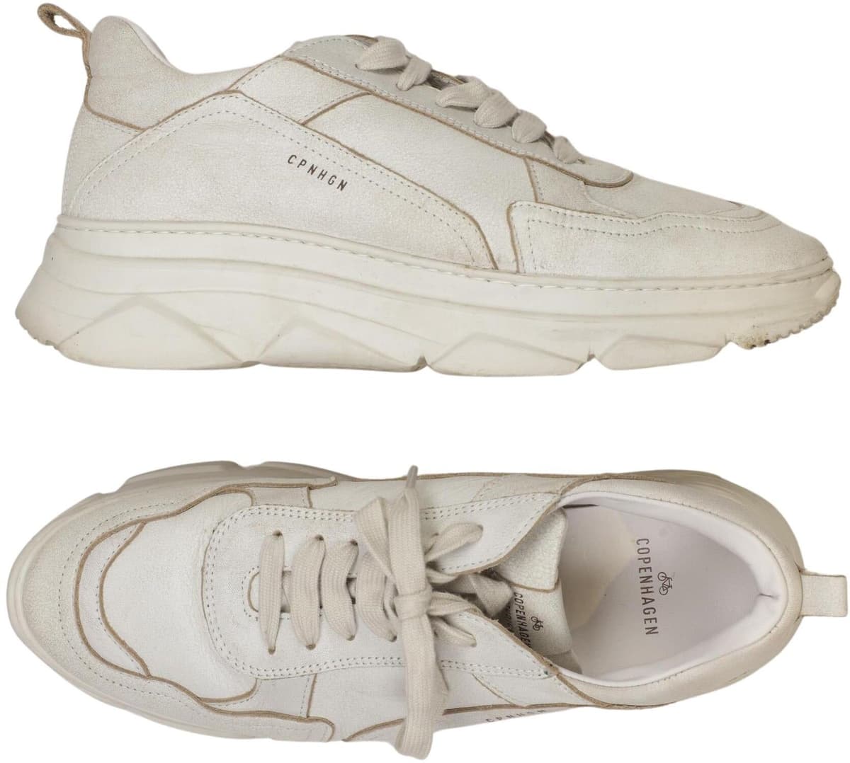 Copenhagen Studios Damen Sneaker, Cremeweiß, Gr. EU 41, kein / Etikett - Second Hand