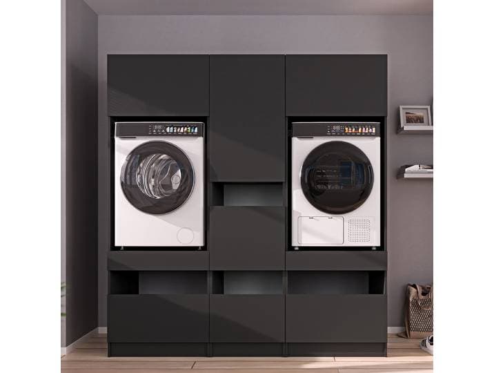 HWR Smart Kombi H 186 x 200 x 68cm Grau/Anthrazit