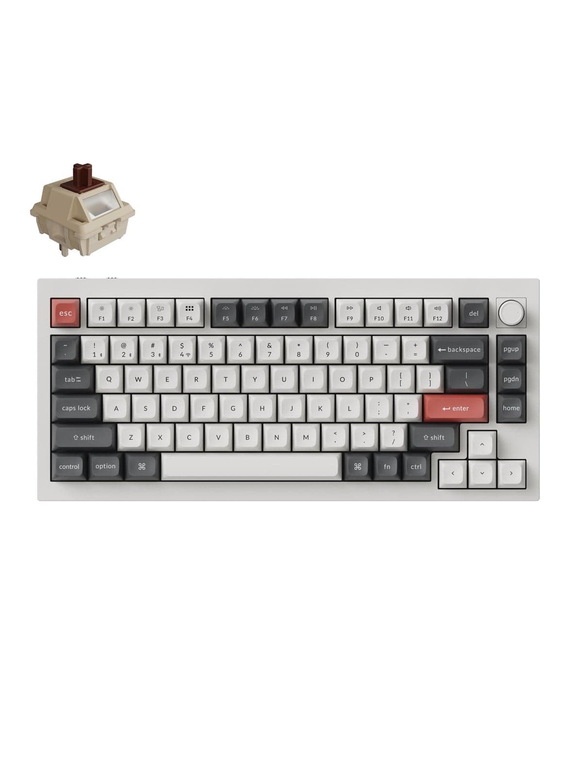 Keychron Q1 Ultra 75% 8K Wireless Tri-Mode - Gaming Tastatur - 75% (compact TKL - Alice) - Englisch (US) - Weiss