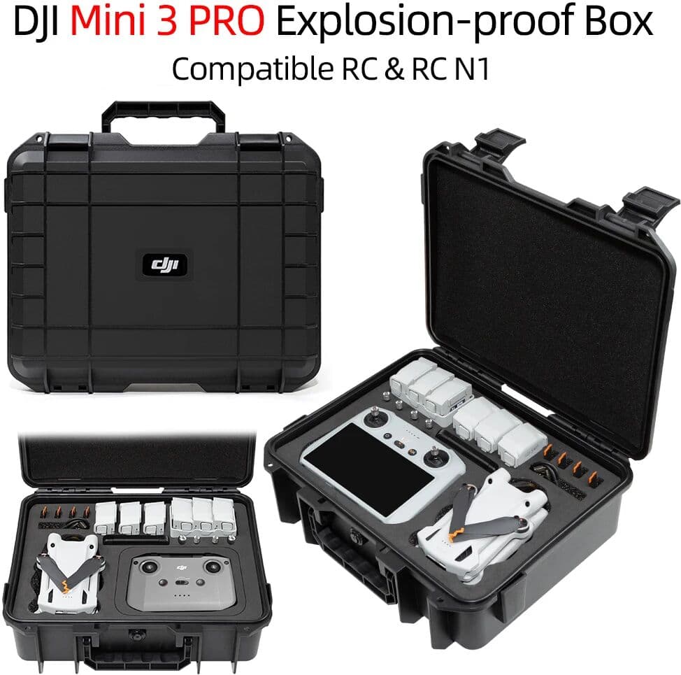 NONE For DJI Mini 3/ Mini 3Pro Case Explosion Proof Case Mini 3Pro Bag Portable Waterproof Box Hard Shell Large Capacity Case