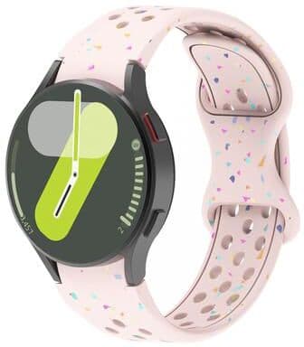 Everyday Crate Samsung Galaxy Watch 7 40mm 44mm Silicone Watch Band Eco Friendly Colorful Dots Replacement Strap light Pink