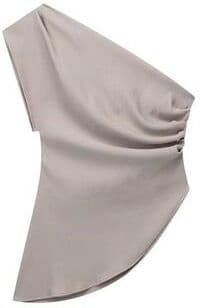 Uplifted Finds Womens Asymmetric Off Shoulder Trendy Spicy Girl Fashion Top l khaki