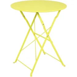 Klapptisch Gartentisch Grün Metall Eisen Rund Klappfunktion H 70 cm Unifarben