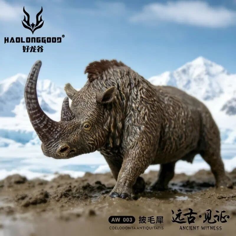 NONE Genuine HaolongGood Woolly Rhino 1/35 Scale Ice Age Ancient Wildlife Extinct Animal Plastic Model Figure Desktop Decoration