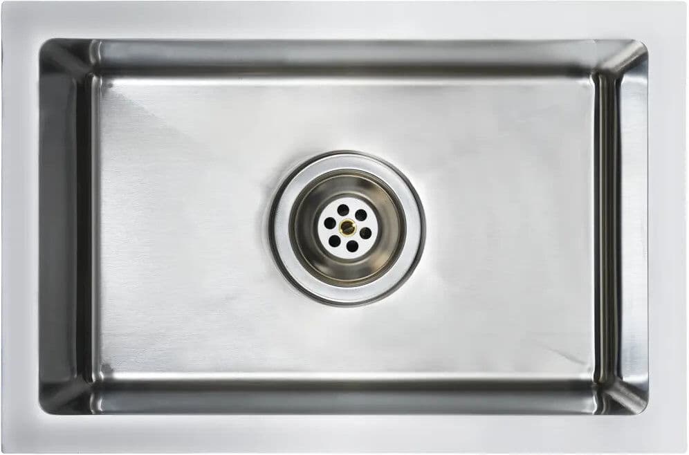 Andrews Belfry Kitchen 290 mm W Steel Flush Kitchen Sink Chrome 440mm L
