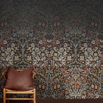 Vliestapete "Blackthorn", bunt (mehrfarbig), B:10m L:2,5m, Vlies, WILLIAM MORRIS AT HOME, Tapeten, Designer Tapete, 10mx52cm (ca. 5m2)