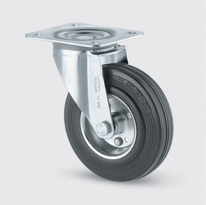 Transportní kolečko TENTE 160 mm, otočné, černá guma