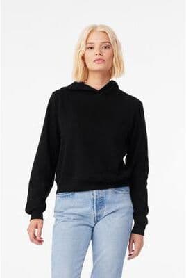 Bella + Canvas 7519 Women's Classic Hoodie Sweatshirt in Black size Medium   Fleece