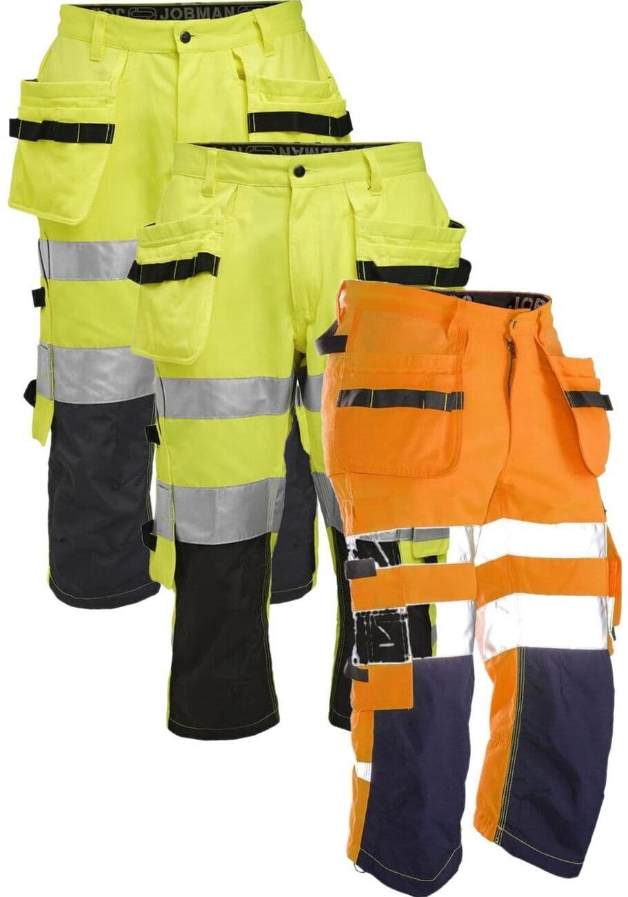 Jobman 2217 Piratshorts Hi-Vis Yellow / Black D084