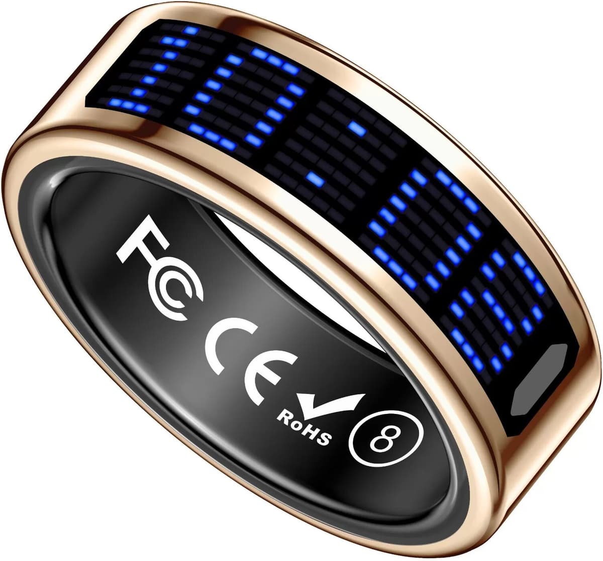 INF Smart Ring mit Display: Touch-Steuerung, Fitness-Tracking und Fernbedienung Roségold 12