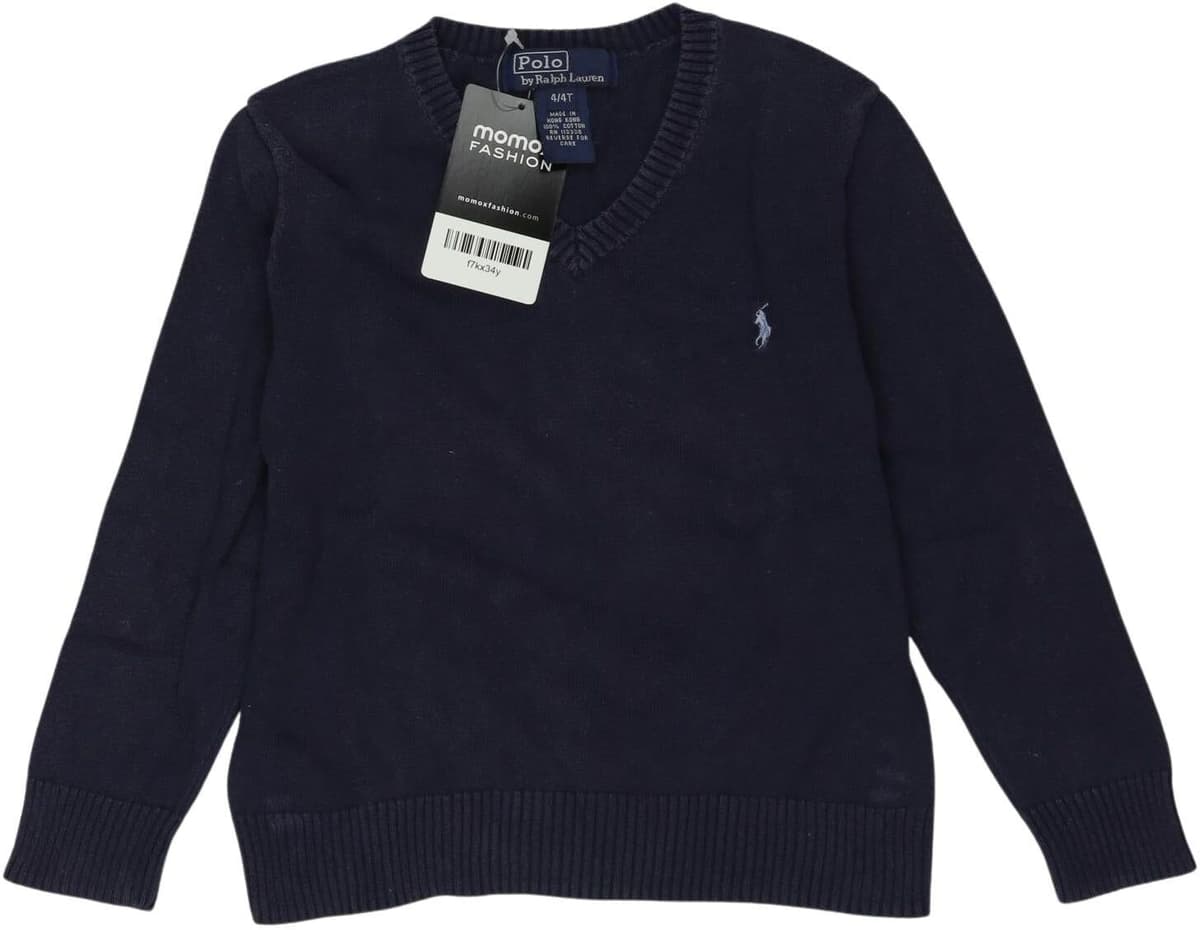 Polo Ralph Lauren Jungen Pullover, Marineblau, Gr. EU 104, Baumwolle - Second Hand