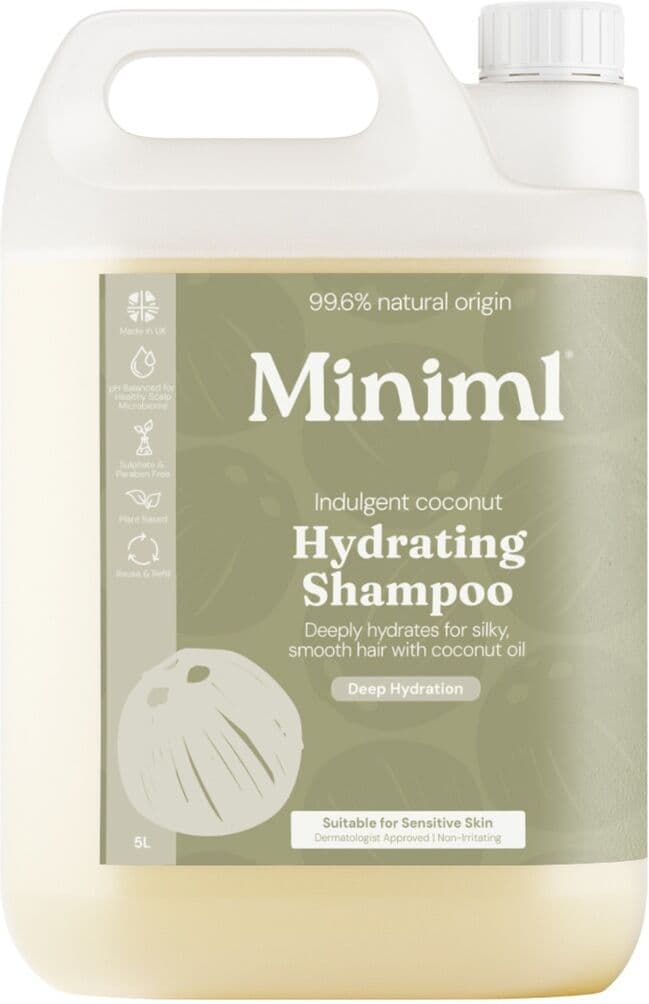 Miniml Hydrating Shampoo for Dry Hair Indulgent Coconut 5L Refill