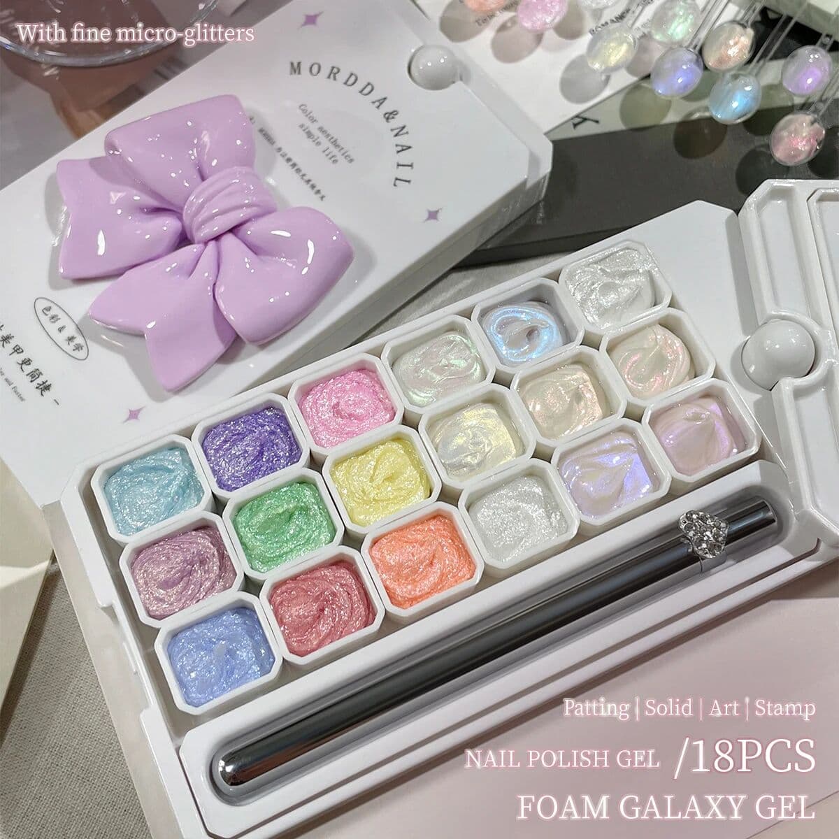 NONE MORDDA 18 Colors Patting Gel Smudge Canned High Saturation Popular Semi-Solid Nail Polish gel Women's Salon Manicure DIY