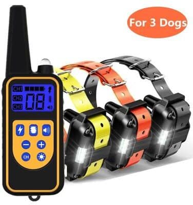 Uplift Picks GuidePro 800m Remote Dog Training Collar With Sound And Vibration yellow orange black (3 Pcs) us Plug