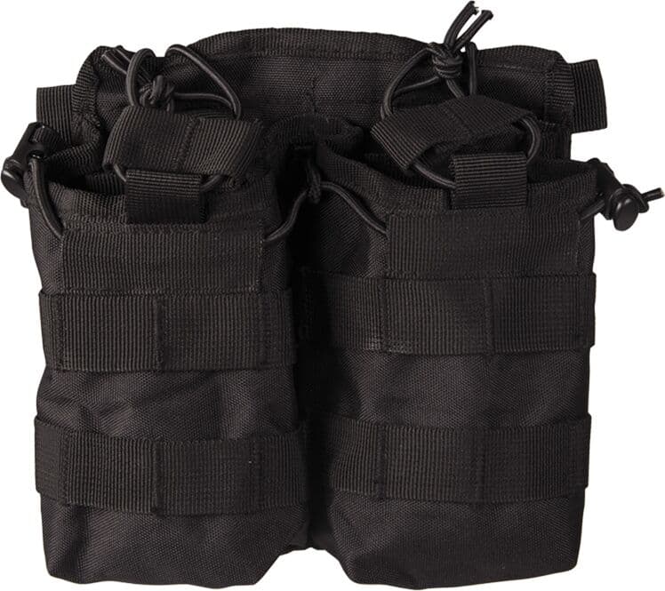 Mil-Tec Open Top Dubbel Magasinficka 5.56/7.62 (Färg: Svart)