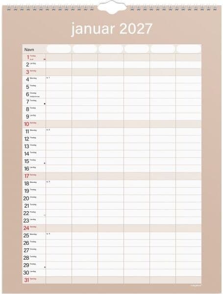 Mayland 26/27 Vægkalender, Simply