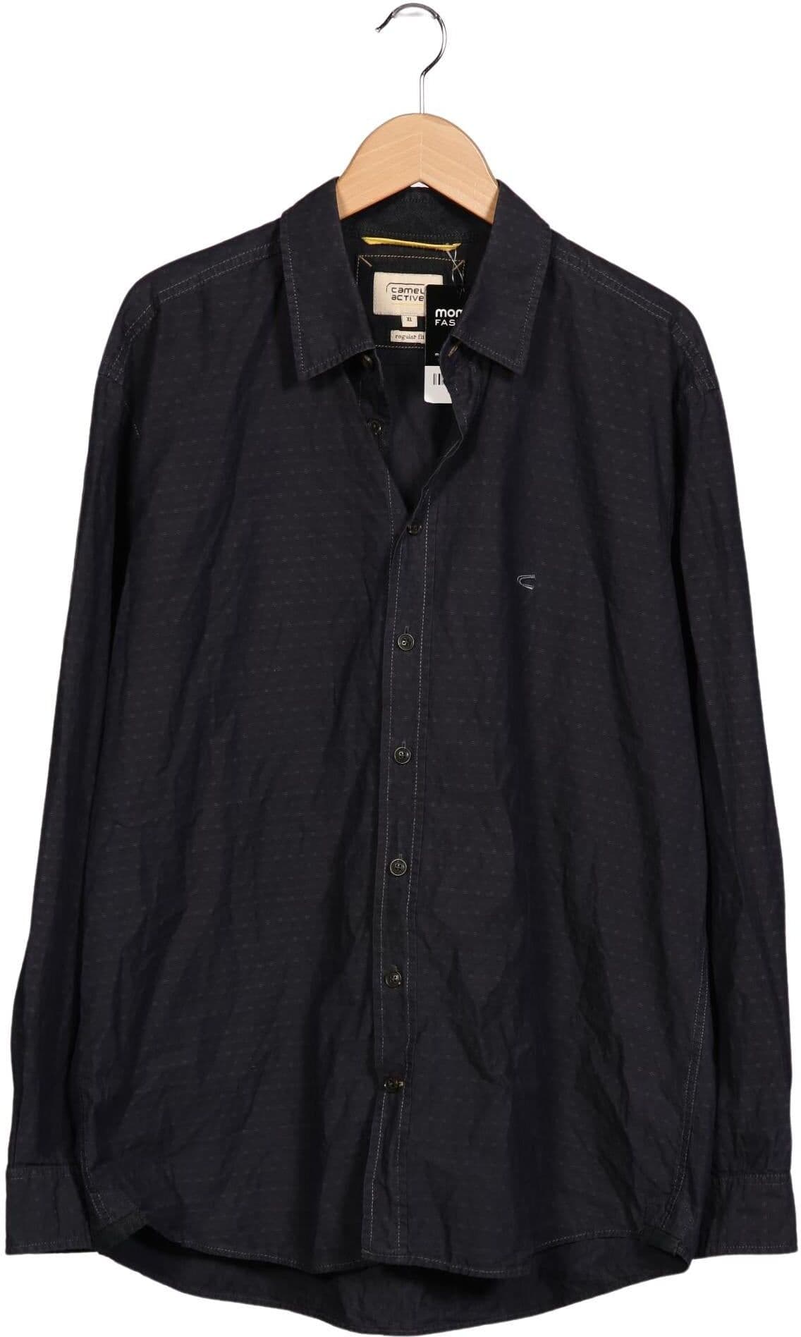 camel active Herren Hemd, Marineblau, Gr. XL, Baumwolle - Second Hand