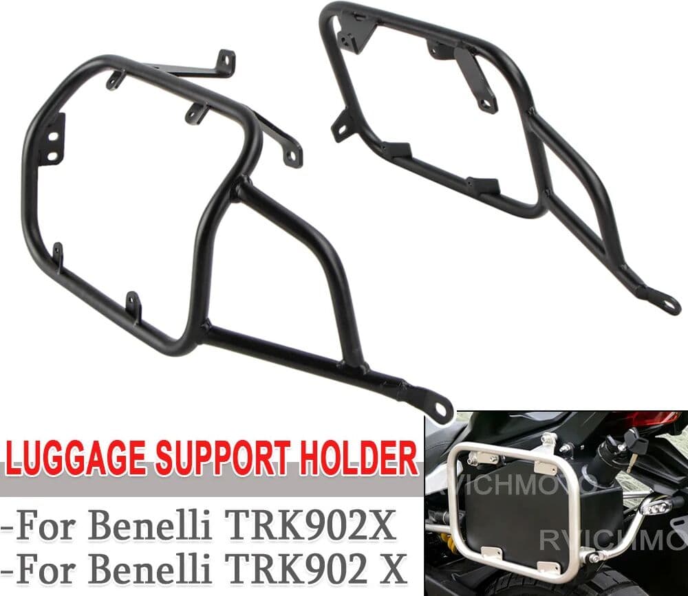 RVICHMOTO Motorcycle Luggage Rack Side Support Racks For Benelli TRK902X TRK902 X TRK 902X Pannier Racks Carrier Luggage Mounting Bracket