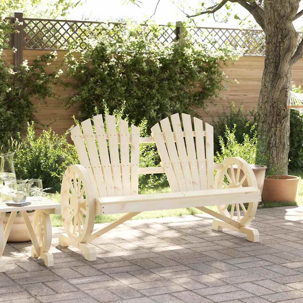 vidaXL Chaise de jardin Adirondack 2 places bois de sapin massif