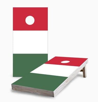 Skip's Garage Hungarian Flag Corn Hole Board Set