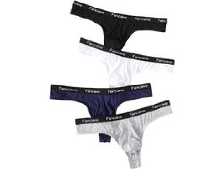 Fancave sexy stringondergoed voor heren, modieuze bikini, ademende U-convexe slip met één lijn