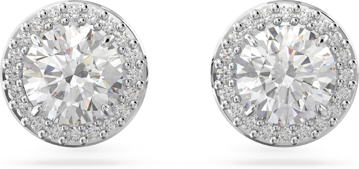 Paar Ohrstecker SWAROVSKI "Una Angelic Stern", weiß (metallfarben, kristallweiß, kristallweiß), Ohrringe, Damen, Metall, mit Swarovski Kristall