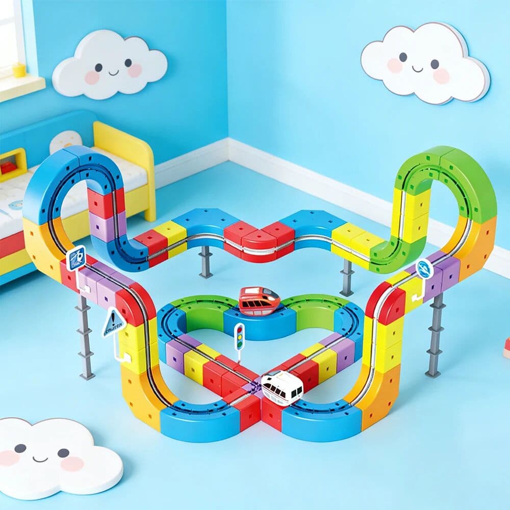 NONE Electric Magnetic DIY Track Car Anti-Gravity Train Set for Parent-Child Interaction with Multiple Play Styles And Super Strong M