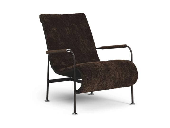 Swedese Serpentine Sessel Lammfell Espresso-dunkelbraun