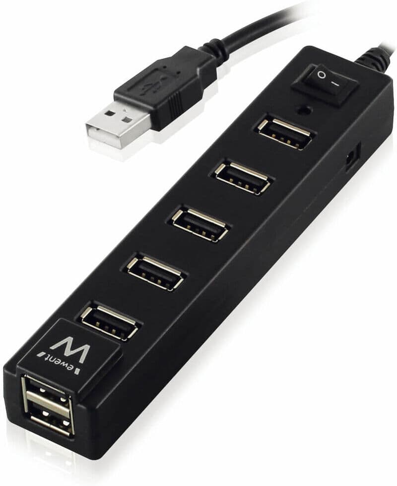 Ewent Hub USB 7 Portas USB 2.0 Botão On/Off
