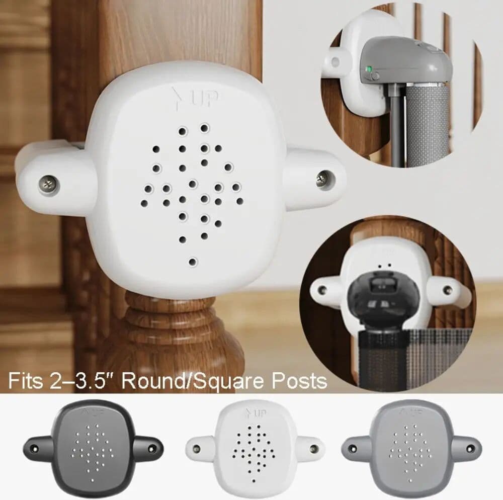 NONE 2 Pcs Safety Baby Gate Banister Adapter Removable ABS Stair Railing Mount Kit Door Guardrail Mounting Base
